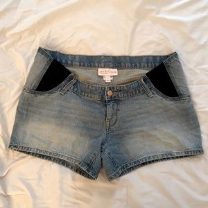 Isabel Maternity Side Panel Jean Shorts Size 8